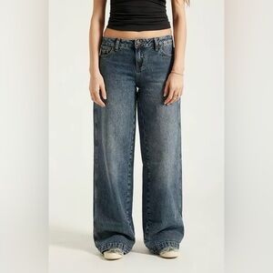 PacSun Casey Low Rise Baggy Dark Blue Women's Jeans